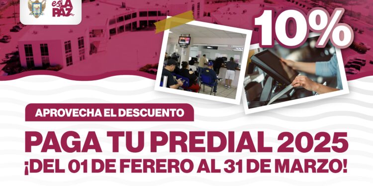 icia febrero con el 10% de descuento en el pago del Predial