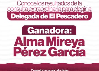 Consulta ciudadana define a Alma Mireya Pérez como delegada de El Pescadero