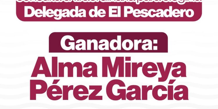 Consulta ciudadana define a Alma Mireya Pérez como delegada de El Pescadero