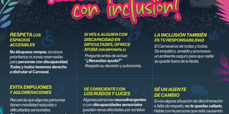 Garantizan espacio accesible para personas con discapacidad en el Carnaval de La Paz 2025