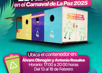 Instalarán un contenedor de “Ruta Cero” en el Malecón durante el Carnaval La Paz 2025