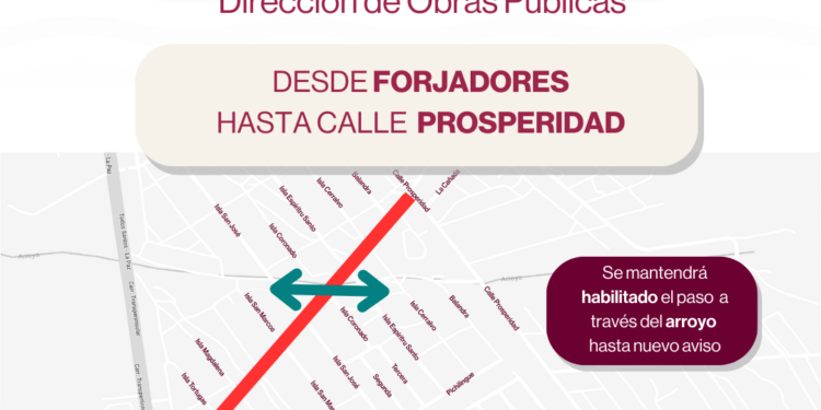 Habilitan cruce temporal por obra de pavimentación en Tabachines