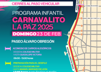 Cierre a la circulación del Paseo Álvaro Obregón para el desarrollo del Carnavalito Infantil La Paz 2025