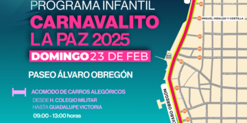 Cierre a la circulación del Paseo Álvaro Obregón para el desarrollo del Carnavalito Infantil La Paz 2025