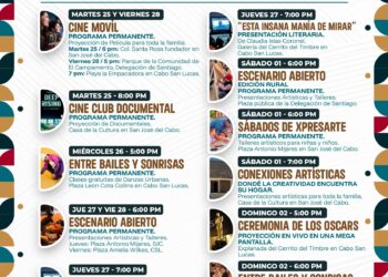 Anuncian actividades culturales para este fin de semana en Los Cabos