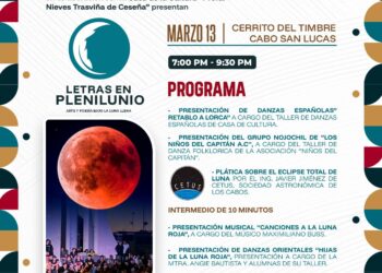 Invitan al evento “Letras en Plenilunio”; será este jueves en Cabo San Lucas
