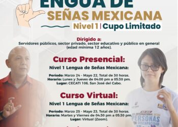 Anuncian curso gratuito de Lengua de Señas Mexicana en Los Cabos; buscan fortalecer inclusión