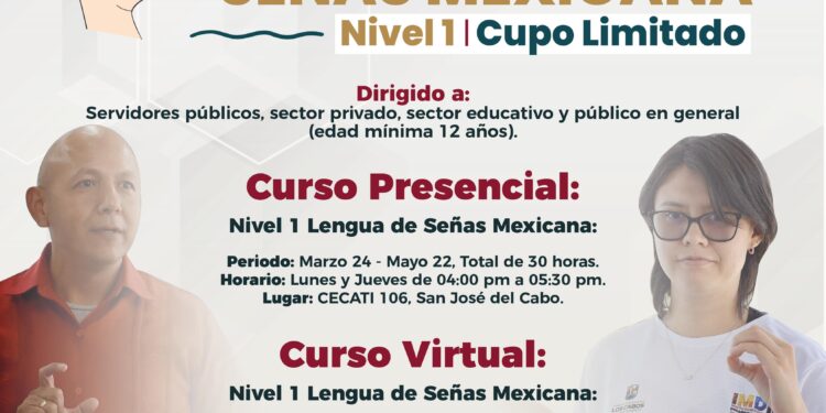 Anuncian curso gratuito de Lengua de Señas Mexicana en Los Cabos; buscan fortalecer inclusión