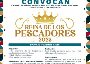 Convocan a participar en La Ribera en el certamen Reina de Los Pescadores 2025