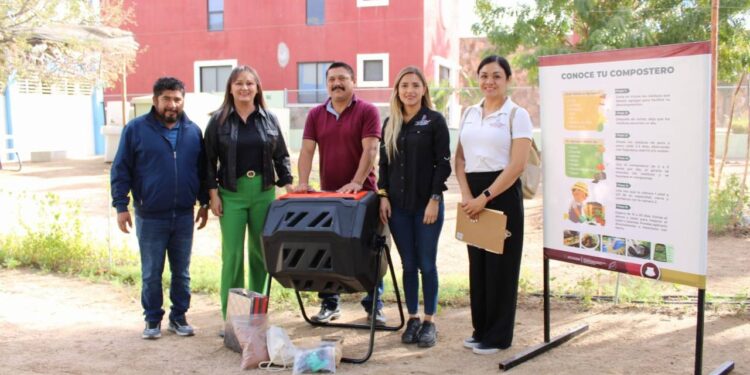 Entregan compostarios para el aprovechamiento de residuos orgánicos