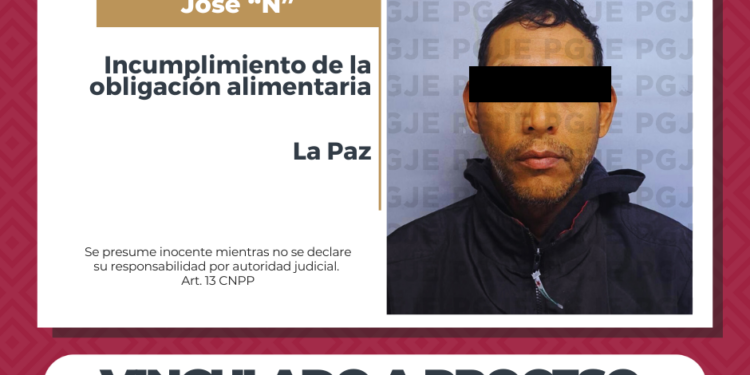 INICIA PGJE PROCESO PENAL CONTRA UN HOMBRE POR INCUMPLIMIENTO DE LA OBLIGACIÓN ALIMENTARIA EN LA PAZ 