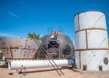 Avanza construcción del tanque elevado en la colonia Indeco