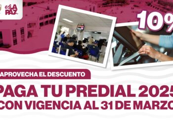 Continúa el 10% de descuento en el pago de Predial 2025