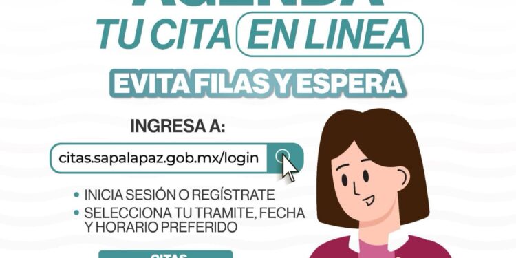 Ya puedes agendar en línea tu cita en OOMSAPAS La Paz