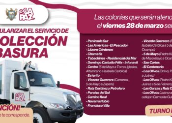 Anuncian recolección de basura en 22 colonias de La Paz este viernes