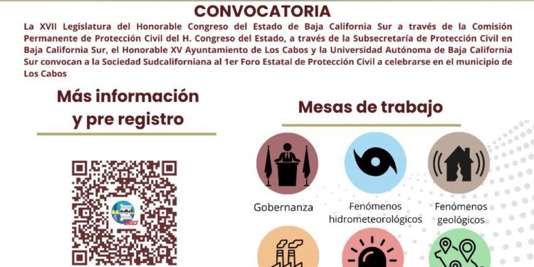 Invita la Comisión Permanente de Protección Civil al 1er Foro Estatal este 2 de mayo en SJD