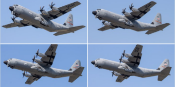 Aviones de combate estadounidenses llegan a Santa Lucía para la Feria Aeroespacial México 2025