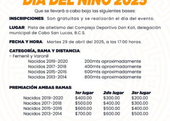 Invitan a celebrar Día del Niño con carrera pedestre en Cabo San Lucas; habrá premios en efectivo