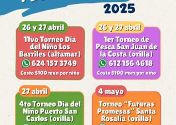 Celebrará FONMAR el día de la niñez con torneos de pesca infantil
