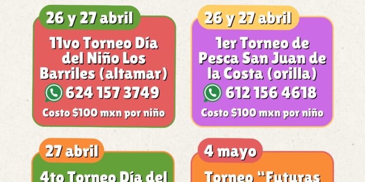 Celebrará FONMAR el día de la niñez con torneos de pesca infantil