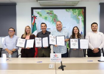 Acuerdan ICATEBCS y SSPE un convenio para reforzar las habilidades de la corporación estatal