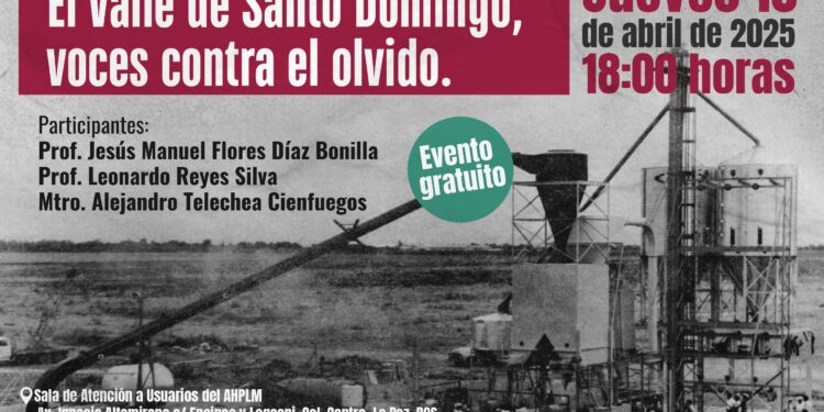 Invita ISC al conversatorio de la historia del Valle de Santo Domingo