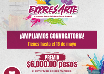 Se amplía convocatoria del Concurso Estatal de Muralismo Juvenil “Expresarte 2025”