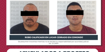PRISIÓN PREVENTIVA PARA IMPUTADOS POR ROBO EN COMONDÚ OBTIENE PGJE 