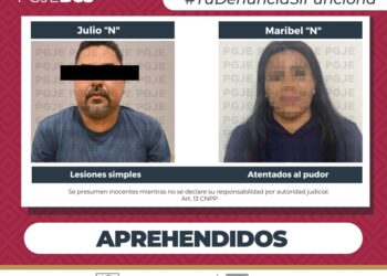 APREHENDE PGJE A DOS PERSONAS POR DIVERSOS DELITOS 
