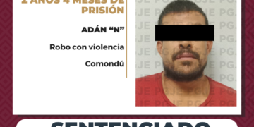 OBTIENE SENTENCIA DE MÁS DE 2 AÑOS DE PRISIÓN PARA CULPABLE DE ROBO EN COMONDÚ 
