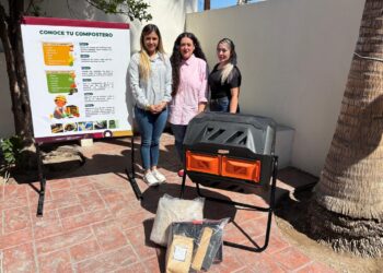 Recibe IMM donación de compostero para huerto en el refugio de mujeres