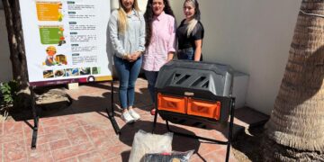 Recibe IMM donación de compostero para huerto en el refugio de mujeres