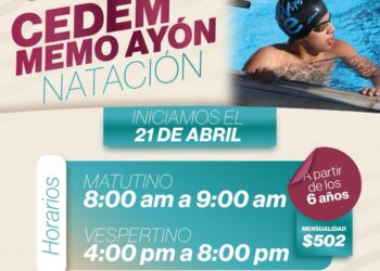 Invita Ayuntamiento de La Paz a clases de natación en el CEDEM “Memo” Ayón