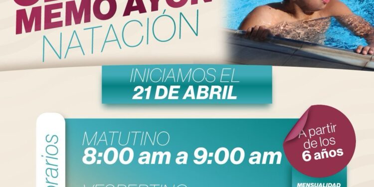 Invita Ayuntamiento de La Paz a clases de natación en el CEDEM “Memo” Ayón