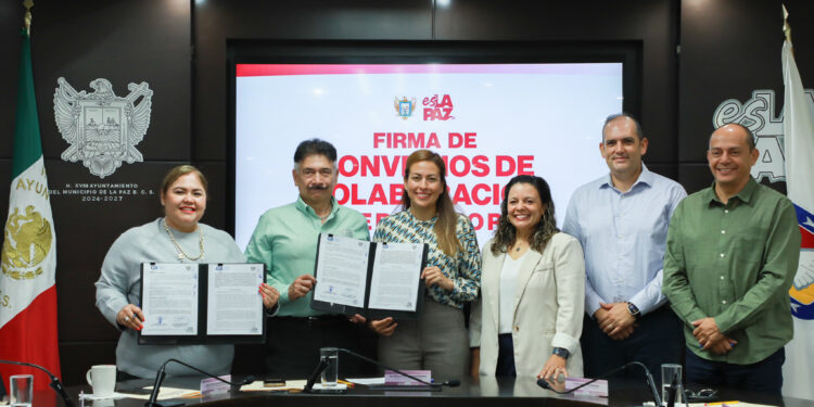 Firman convenios de colaboración intersectorial para impulsar el desarrollo económico y social en La Paz