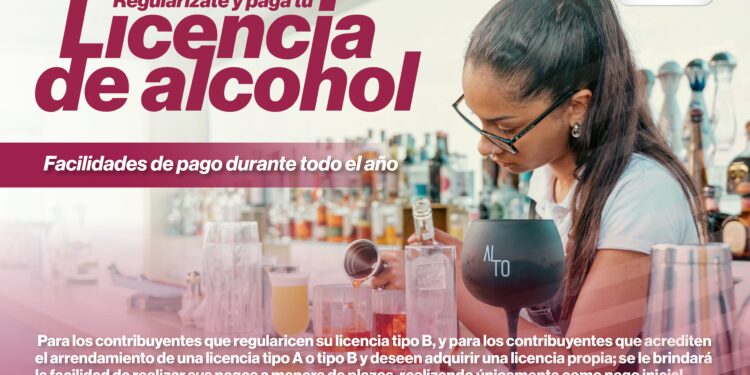 Anuncian facilidades de pago para obtener o regularizar las licencias de alcohol