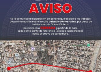 Anuncian cierre vial por trabajos de pavimentación en calle Gómez Farías, en San José del Cabo