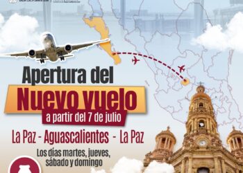 La Paz fortalece conectividad aérea con nuevo vuelo al estado de Aguascalientes