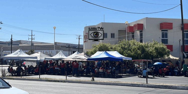 Maestros instalan plantón frente al SNTE en BCS; más de 160 escuelas sin clases