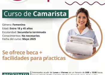 Invita el Servicio Nacional de Empleo a participar en el curso gratuito de Camarista