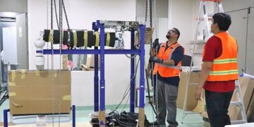 Avanza la instalación de la unidad de hemodinamia del Hospital Salvatierra