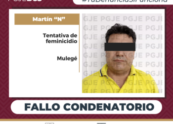 OBTIENE PGJE FALLO CONDENATORIO PARA MARTÍN N POR FEMINICIDIO EN GRADO DE TENTATIVA 