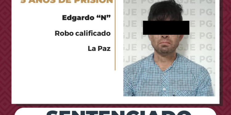 SENTENCIA DE 5 AÑOS DE PRISIÓN PARA CULPABLE DE ROBO EN LA PAZ