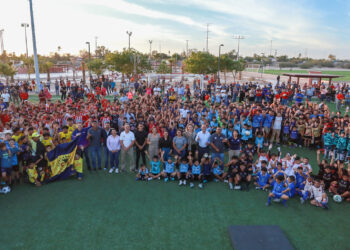 Inaugura Milena Quiroga Primer Torneo Municipal de Fútbol por La Paz