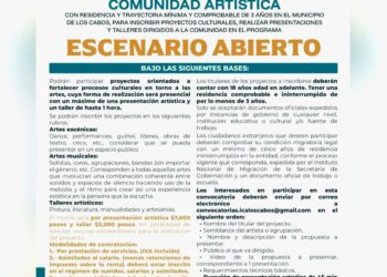 Invitan a participar en el programa cultural “Escenario Abierto” 2025 en Los Cabos 
