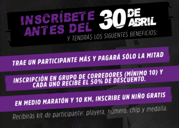 Ofrecen descuentos en la inscripción anticipada al Medio Maratón Costero