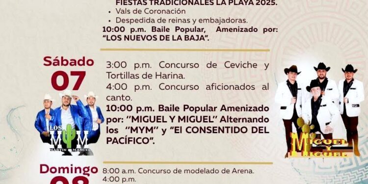 Invitan a la población a disfrutar de las Fiestas Tradicionales “La Playa 2025”