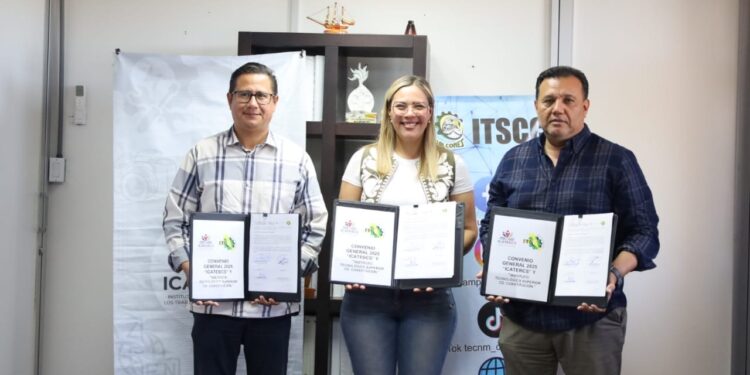 Para impulsar la educación, firma ICATEBCS y TECNM convenio de colaboración