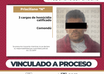 OBTIENE PGJE 3 VINCULACIONES A PROCESO CONTRA IMPUTADO POR TRES CARGOS DE HOMICIDIO COMETIDO EN SAN CARLOS