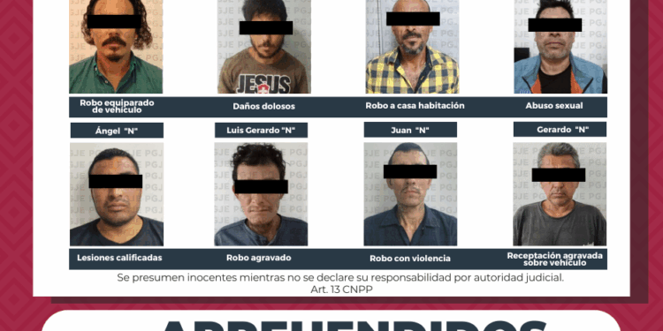 CUMPLIMENTA PGJE 9 ÓRDENES DE APREHENSIÓN